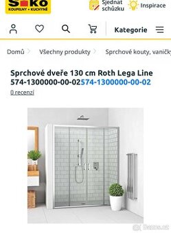 Komplet NOVÉ sprchové dveře se sprchovou vaničkou