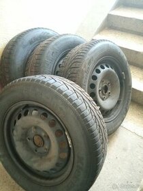 Plechové disky + pneu Octavia2 5x112 R15