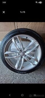 Alu kola Audi R20 5x112 originál +nové pneumatiky.