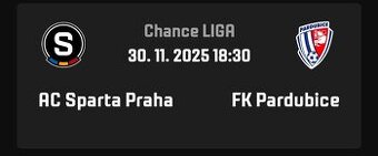 vstupenka AC Sparta vs. FK Pardubice