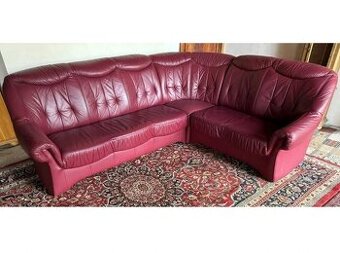 Luxusní rohová kožená sedací souprava, 3034