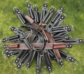 Westernový podbřišník kožený s propojovacím řemínkem MIX