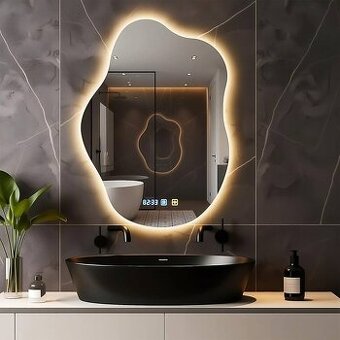 koupelnové zrcadlo s osvětlením, LED 50x70