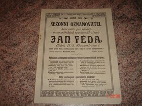 Katalog zemědělských strojů1913 Jan Féda, unikát