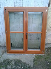4 Kusy - Dřevěné okno 104 x 122 cm - Dřevohliník