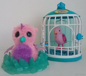 Hatchimals zvířátko + Little Live Pets-Ptáček s klecí