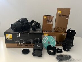 Nikon D3300 sada s objektivy 18-55, 55-200, Sleva - 1