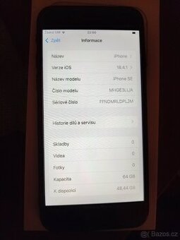 iPhone SE 2020 černý 64gb