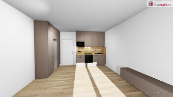 Nový světlá byt 1+kk, 30 m2, 4np, / 3 p. OV, novostavba, Pra