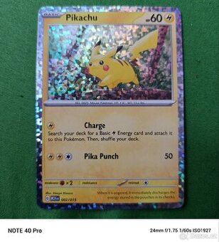 Sběratelská kartička Pokémon Pikachu