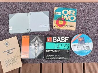 Retro magnetofonové pásky nové nepoužité 6 kusů. Cena za Kč