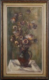 Josef Drha (J. D. Gruber) - Kytice bodláků - velký obraz