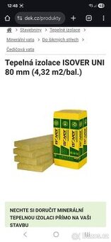 Minerální vata, tepelná izolace, Isover