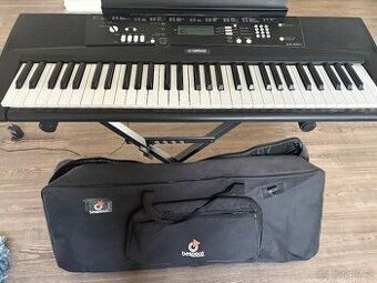 Keyboard YAMAHA EZ-220+stojan+taška