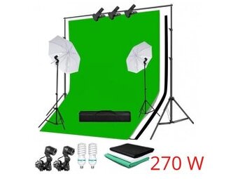Green Screen Sada 2x Osvětlení + Stativy