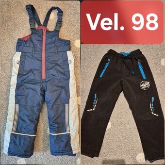 Dětské zimní oteplováky, Softshelové kalhoty velikost 98