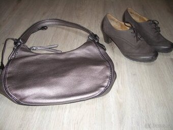 Dámské kožené boty vel.37,5 a kabelka zn.GABOR TOP stav