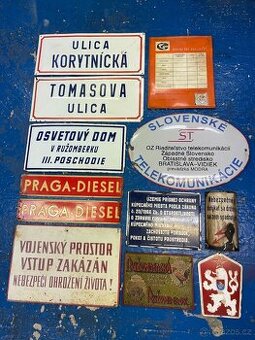 Stara original plechova smaltovana tabula cedula ČSR ČSSR