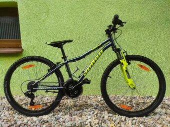 Značkové dětské kolo Author 24" (grafit/žluto-zelená)