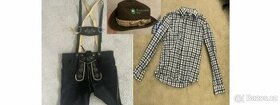 Lederhosen + košile + klobouk (Trachten set)
