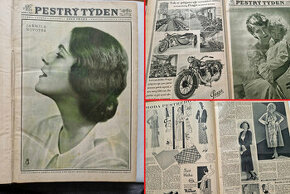 Svázané časopisy Pestrý týden 1931 auto moto móda reklamy
