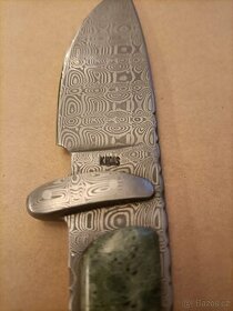 Raritní nůž damašek+ kámen K.Hons