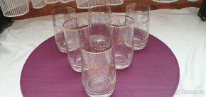 Set 6 retro sklenic s motivem