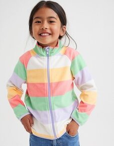 ☘️ Dívčí PRUHOVANÁ MIKINA H&M fleecová vel. 134/140 ☘️