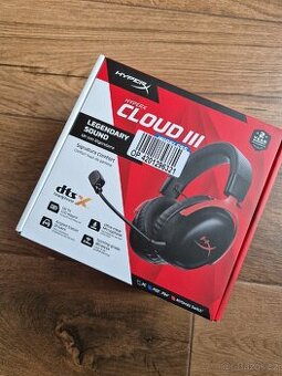 Sluchátka Headset HyperX Cloud III Wireless - černý/červený