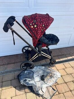 Cybex E-priam rose gold seat pack rockstar