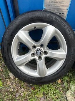 Alu kola Škoda 5x100 r15 + letní pneu