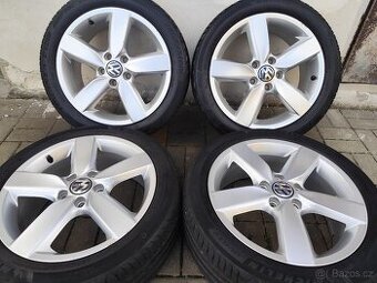 ALU 5x112 r17 VW + 225/45/17 - PĚKNÁ SADA