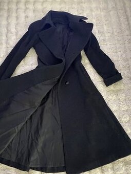 Kasmirovy vlneny vypasovány kabat cerny  38