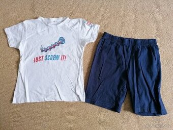 Originální modrobílé dvoudílné pyžamo, v. 122 /128