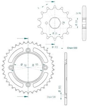 Rozeta a kolečko pro Masai Dinli DL801 802 270 300