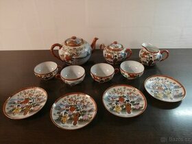 Porcelán -Starožitná Japonská čajová souprava 11ks