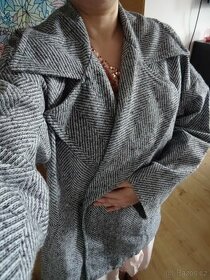 Dámský šedý kabát - velikost 40, nový