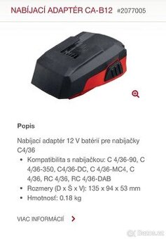 Hilti nabíjací adaptér