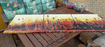 3 dílný dekorativní obraz,plátno.159x53cm.Nový.