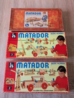 Starobylá stavebnice MATADOR, 3 ks.