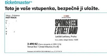 Bruce Springsteen Praha 2ks