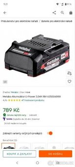Aku baterie Metabo 18V/2.0 Ah