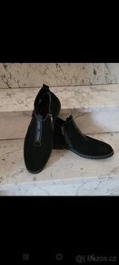 Luxusní zimní kotníkové semišové boty Vitto Rossi, vel. 45