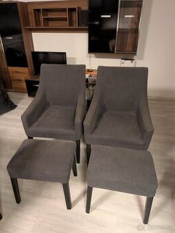 Židle s podnožkou SAKARIAS