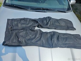 KOŽENÉ MOTO KALHOTY JAKO NOVÉ.