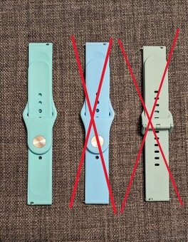 Silikonové řemínky k hodinkám, rozměr 20 mm - NOVÉ