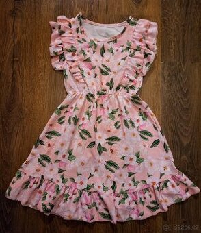 6 x Květované šaty 128-134