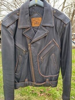 Kožená Bunda-Křivák Jeans Forester Limited Paris XXL