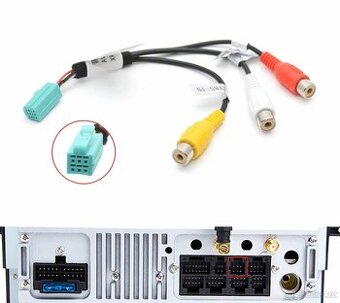 6-pin ISO RCA Audio Video konektor pro autorádia