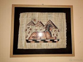 Egyptský papyrus obrazy 4 ks